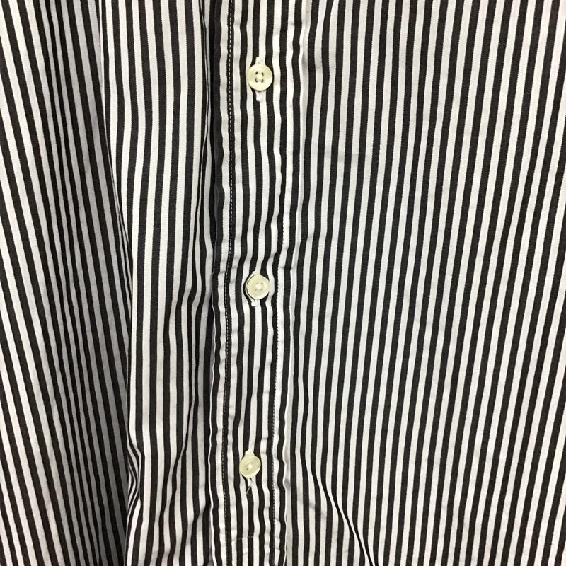 インディビジュアライズドシャツ INDIVIDUALIZED SHIRTS シャツ、ブラウス 長袖 長袖シャツ ストライプシャツ ボタンダウンシャツ ストライプ 白 / ホワイト / X 黒 / ブラック /  メンズ USED 古着 中古 10130724