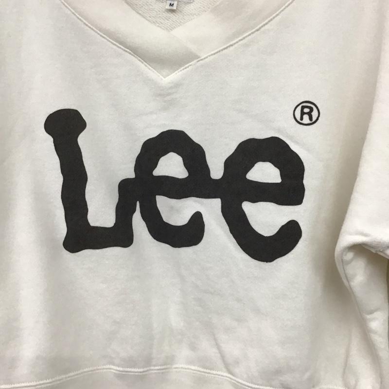 リー Lee トレーナー 長袖 M ロゴ、文字 X プリント 白 / ホワイト /  レディース USED 古着 中古 10141223