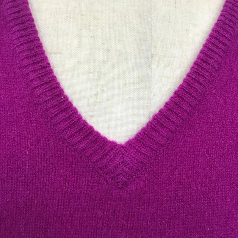 ポロバイラルフローレン Polo by RALPH LAUREN ニット、セーター 長袖 長袖ニットカットソー ニット セーター Vネックニット L ロゴ、文字 紫 / パープル /  メンズ USED 古着 中古 10120628