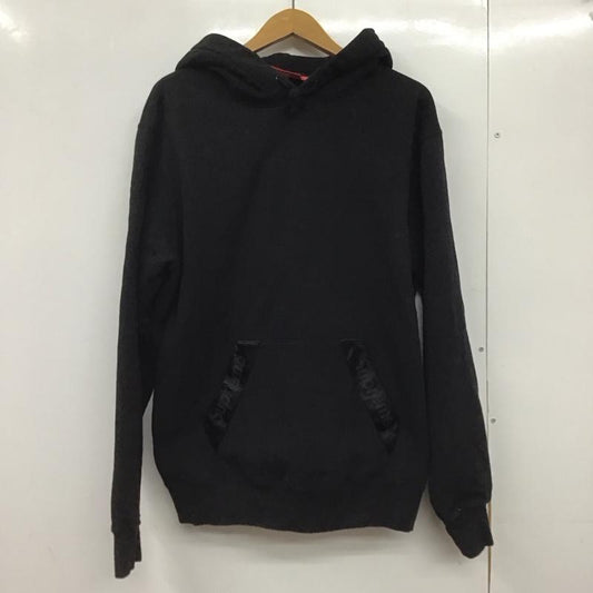 シュプリーム Supreme パーカー 長袖 プルオーバーパーカー スウェット L ロゴ、文字 黒 / ブラック /  メンズ USED 古着 中古 10145530