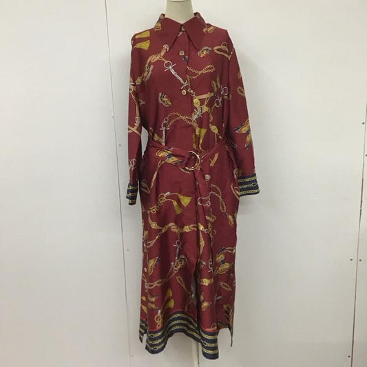 ザラベーシック ZARA BASIC ワンピース ロングスカート 長袖シャツワンピース カラーシャツワンピース ロングワンピース M プリント マルチカラー / マルチカラー /  レディース USED 古着 中古 10112203