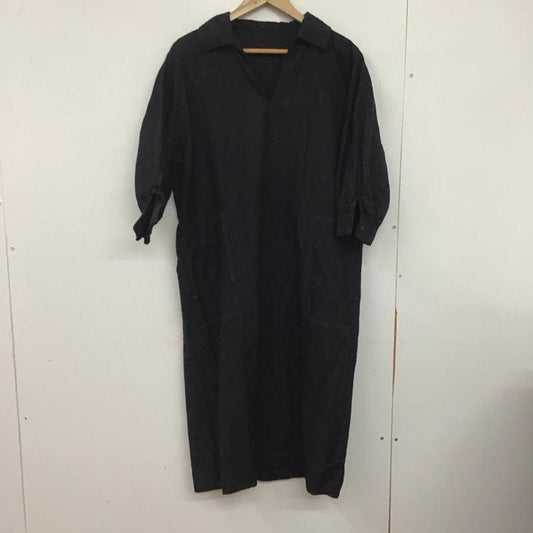 シップス SHIPS ワンピース ロングスカート 半袖ロングワンピース フレアスカート シャツワンピース FREE 無地 紺 / ネイビー /  レディース USED 古着 中古 10147106