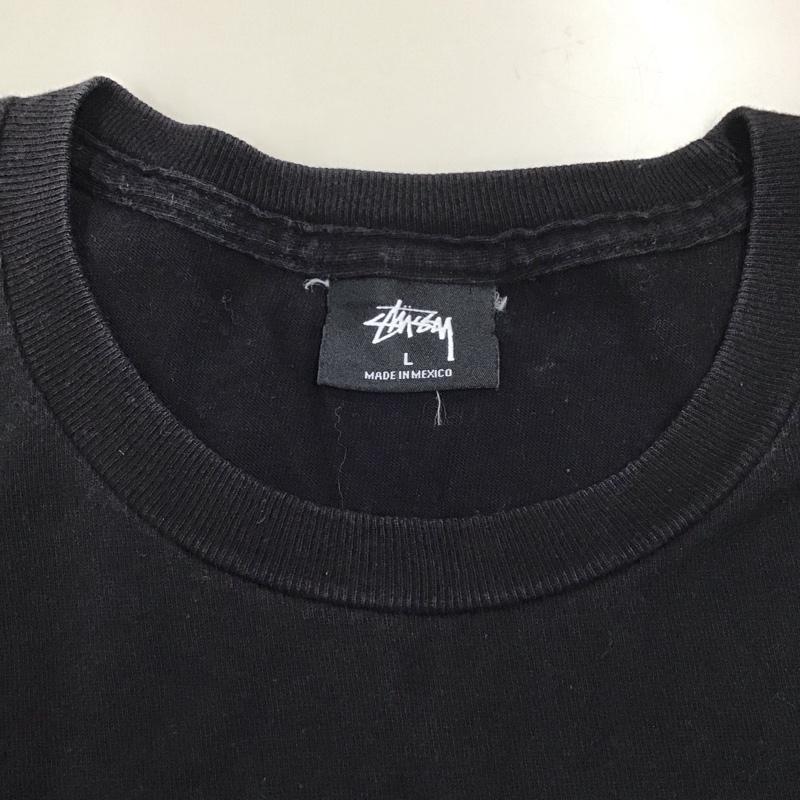 ステューシー STUSSY Tシャツ 半袖 L ロゴ、文字 X プリント 黒 / ブラック /  メンズ USED 古着 中古 10111833
