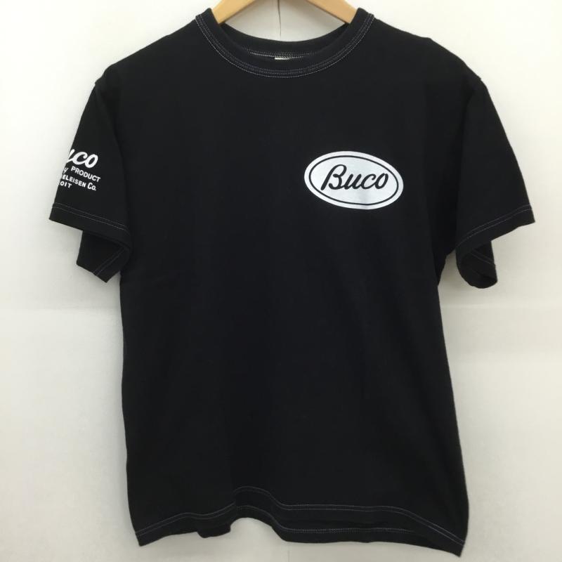 フラットヘッド The Flat Head Tシャツ 半袖 The Flat Head Buco コラボT 半袖 Tシャツ 38 ロゴ、文字 X プリント 黒 / ブラック /  メンズ USED 古着 中古 10129791