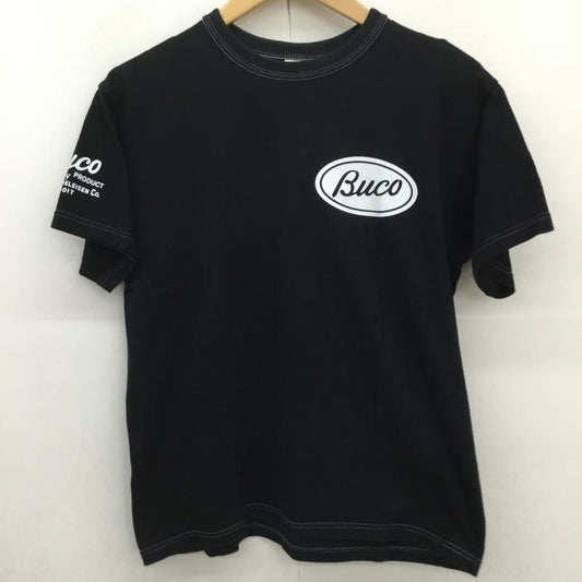 フラットヘッド The Flat Head Tシャツ 半袖 The Flat Head Buco コラボT 半袖 Tシャツ 38 ロゴ、文字 X プリント 黒 / ブラック /  メンズ USED 古着 中古 10129791