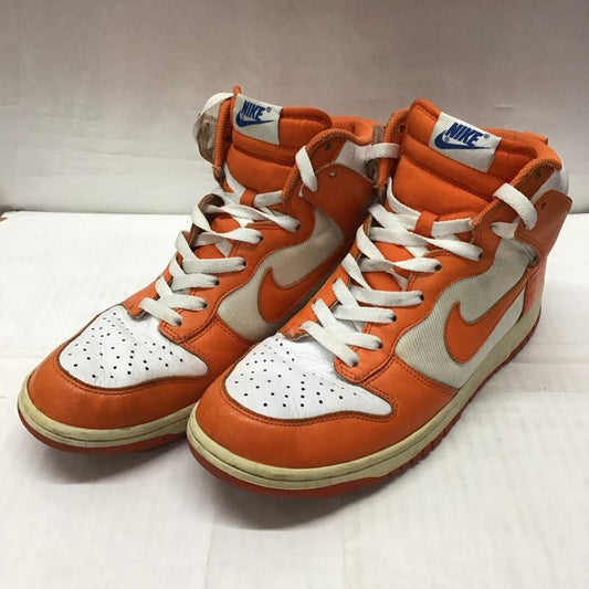 ナイキ NIKE スニーカー スニーカー 317982-181 DUNK HIGH 27.5cm 27.5cm ロゴ、文字 白 / ホワイト / X 橙 / オレンジ /  メンズ USED 古着 中古 10113034