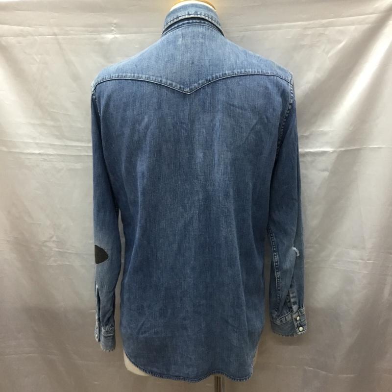 ブルーブルー BLUE BLUE シャツ、ブラウス 長袖 デニムシャツ ウエスタンシャツ 2 無地 青 / ブルー /  メンズ USED 古着 中古 10116083