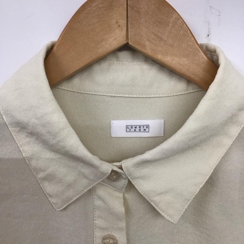 ローリーズファーム LOWRYS FARM シャツ、ブラウス 半袖 FREE 無地 アイボリー / アイボリー /  レディース USED 古着 中古 10137216