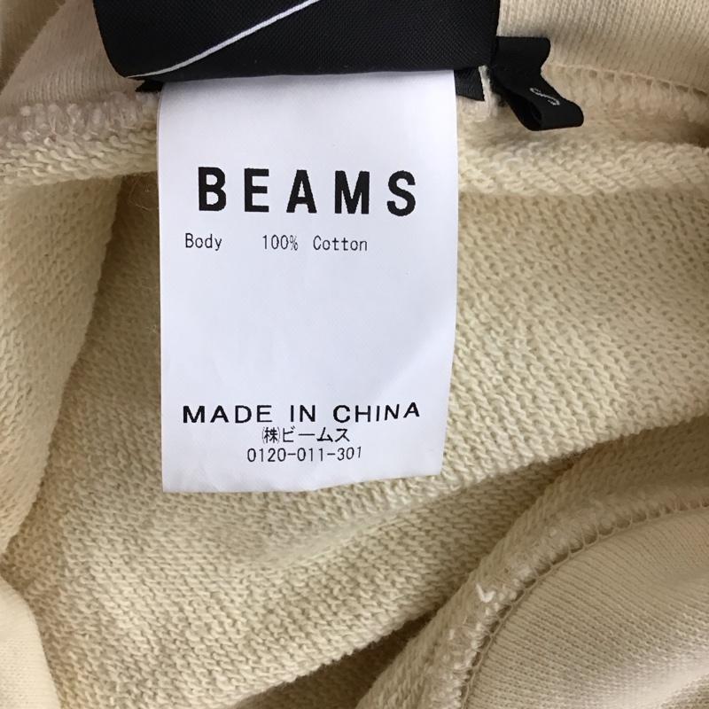 ビームスティー BEAMS T パーカー 長袖 11-13-2812-349 Shadow Graphic Sweat Parka 猫 S プリント アイボリー / アイボリー /  メンズ USED 古着 中古 10123224