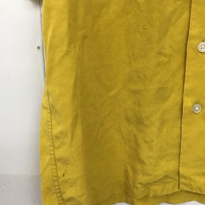 ギルティーパーティーズ GUILTYPARTIES シャツ、ブラウス 半袖 ワコマリア M ロゴ、文字 X 刺繍 黄 / イエロー /  メンズ USED 古着 中古 10129996