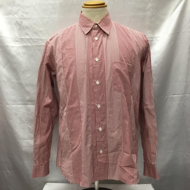 ジュンヤワタナベコムデギャルソンマン JUNYA WATANABE COMME des GARCONS MAN シャツ、ブラウス 長袖 L ストライプ 白 / ホワイト / X 赤 / レッド /  メンズ USED 古着 中古 10106288