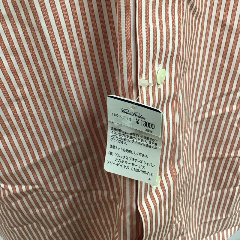 ブルックスブラザーズ BROOKS BROTHERS シャツ、ブラウス 長袖 長袖シャツ カジュアルシャツ カラーシャツ ストライプシャツ ストライプ 白 / ホワイト / X 赤 / レッド /  メンズ USED 古着 中古 10111268