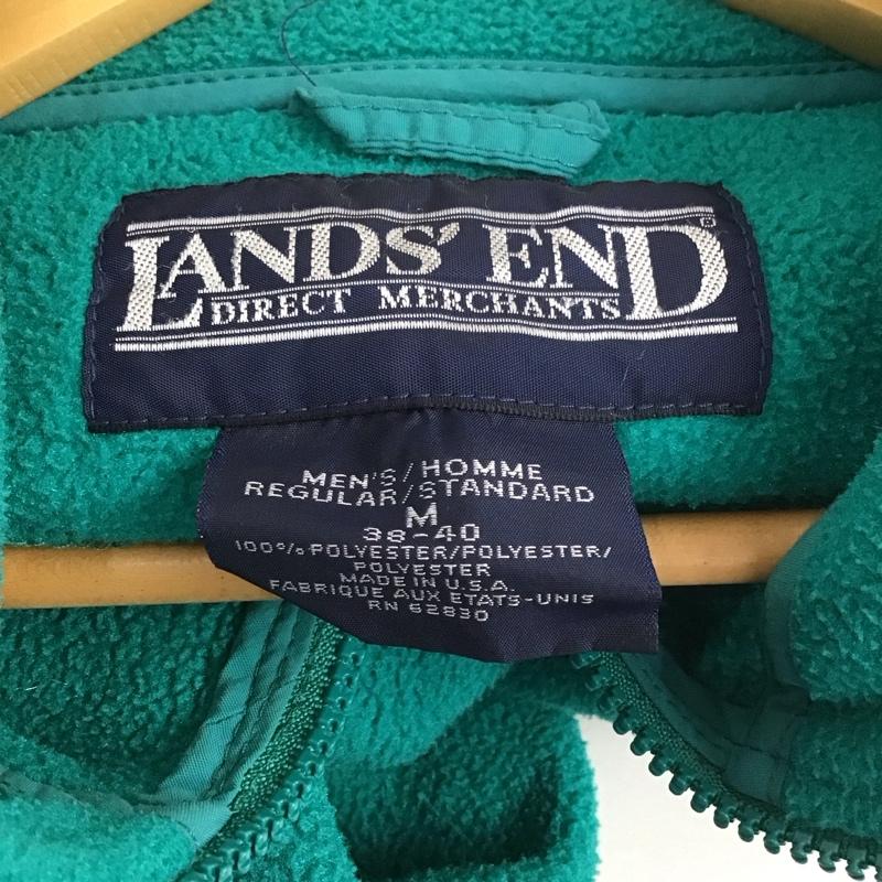 ランズエンド LANDS END ジャケット、上着 ジャケット、ブレザー ジップアップジャケット フリースジャケット アウター M 無地 緑 / グリーン /  メンズ USED 古着 中古 10129061