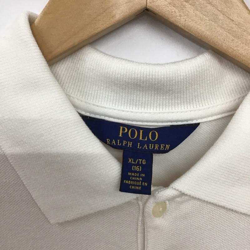 ラルフローレン RALPHLAUREN ワンピース ひざ丈スカート XL ロゴ、文字 白 / ホワイト /  ガールズ USED 古着 中古 10132764