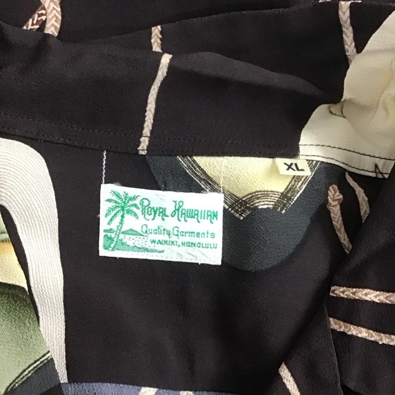 サンサーフ SUN SURF シャツ、ブラウス 半袖 SS36653 Noh Mask 能面 アロハシャツ 箱有 XL 総柄 ダークブラウン / ダークブラウン /  メンズ USED 古着 中古 10107550