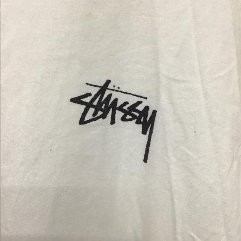 ステューシー STUSSY Tシャツ 半袖 半袖カットソー プリントTシャツ クルーネックカットソー XL ロゴ、文字 白 / ホワイト /  メンズ USED 古着 中古 10136248