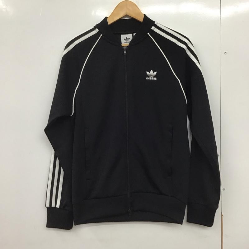 アディダス adidas ジャケット、上着 ジャンパー、ブルゾン cw1256 スーパースタートラックトップジャケット M ロゴ、文字 黒 / ブラック /  メンズ USED 古着 中古 10151300