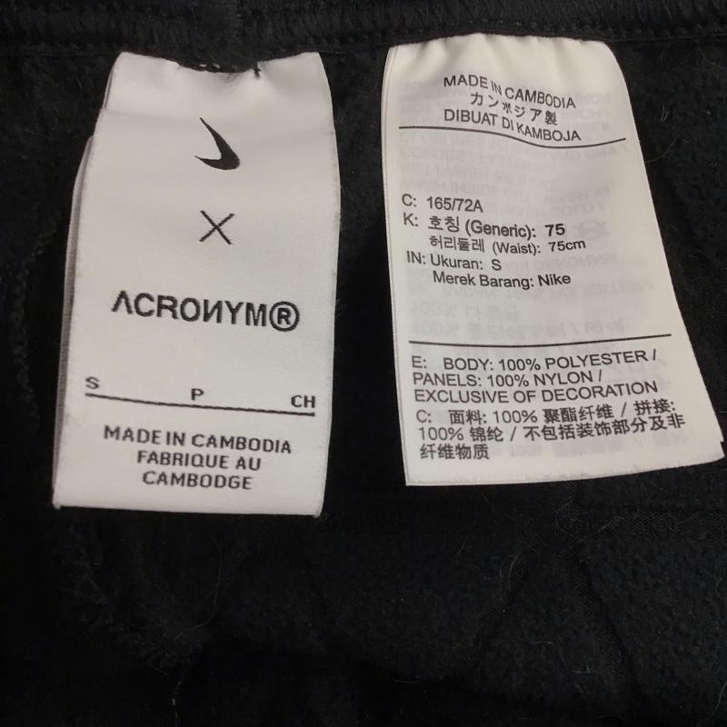 ナイキ NIKE パンツ ワークパンツ、ペインターパンツ cz4676-010 ACRONYM ThermaFITKnitPants ジャージ S ロゴ、文字 黒 / ブラック /  メンズ USED 古着 中古 10143236