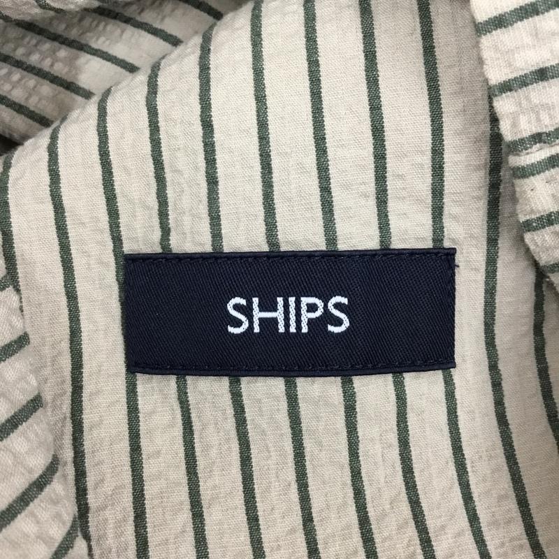 シップス SHIPS ジャケット、上着 ジャケット、ブレザー 117-00-0149 シアサッカーストライプストレッチジャケット カジュアルジャケット L ストライプ 緑 / グリーン / X ベージュ / ベージュ /  メンズ USED 古着 中古 10108291
