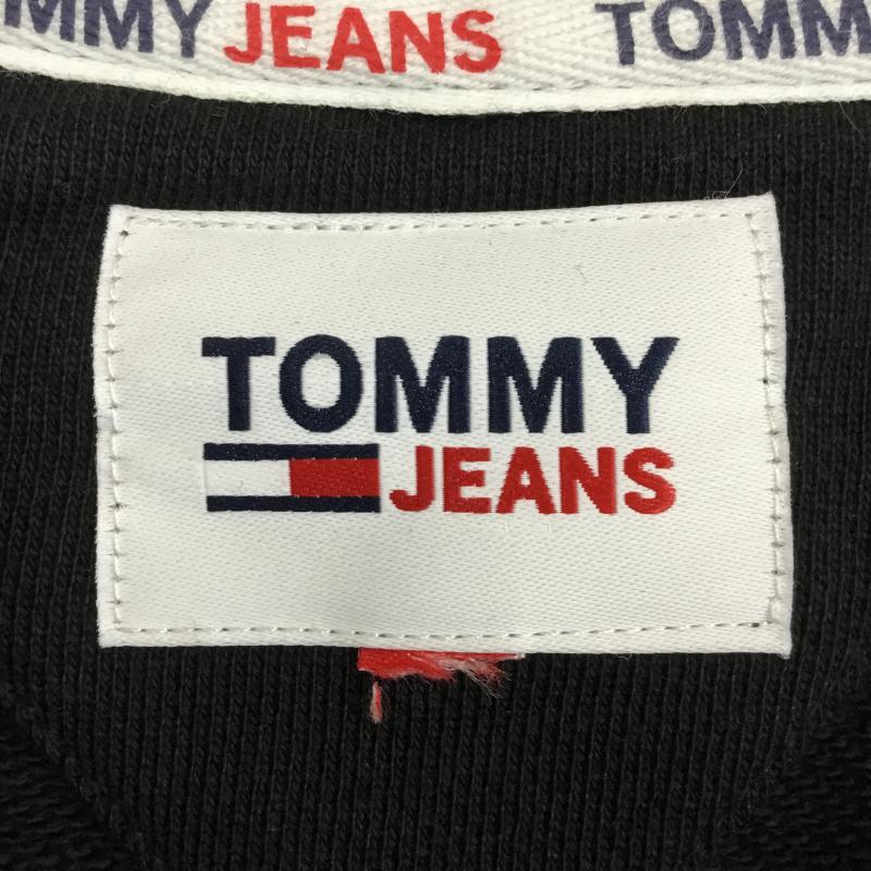 トミーヒルフィガー TOMMY HILFIGER パーカー 長袖 ジップパーカー ロゴ、文字 黒 / ブラック /  メンズ USED 古着 中古 10143641