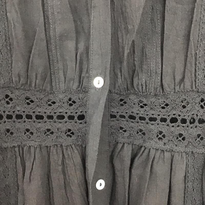 アングリッド Ungrid ワンピース ロングスカート 長袖ロングワンピース フロントボタン シャツワンピース FREE 花柄 黒 / ブラック /  レディース USED 古着 中古 10147096