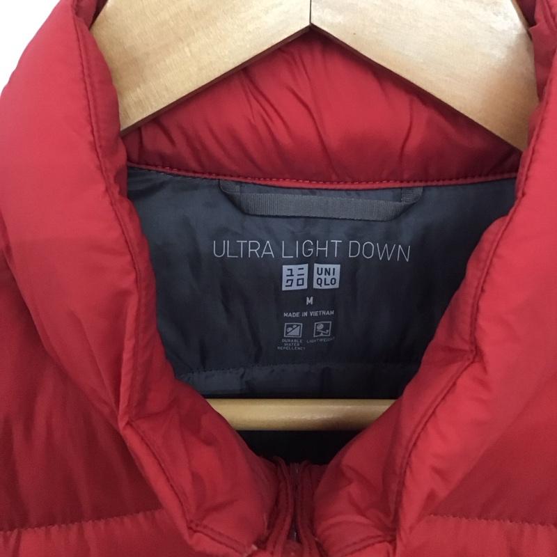 ユニクロ UNIQLO ジャケット、上着 ジャンパー、ブルゾン 311-41999 ウルトラライトダウン ジップアップジャケット アウター M 無地 赤 / レッド /  メンズ USED 古着 中古 10137253