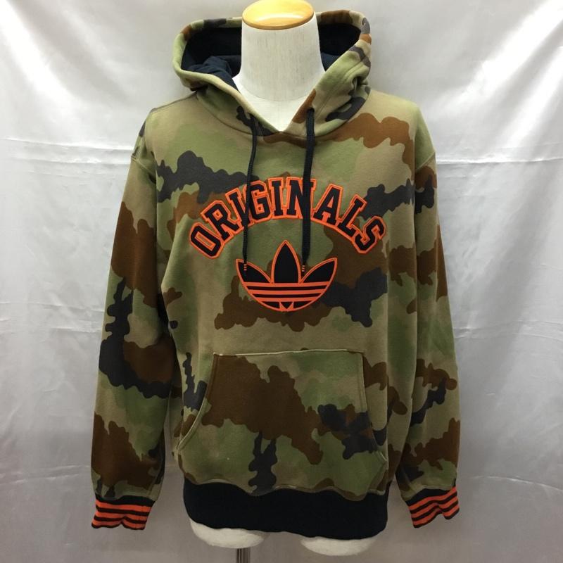 アディダスオリジナルス adidas originals パーカー 長袖 ab8368 カモオーバーサイズAOP 長袖パーカー スウェット L カモフラージュ柄・迷彩 マルチカラー / マルチカラー /  メンズ USED 古着 中古 10109347