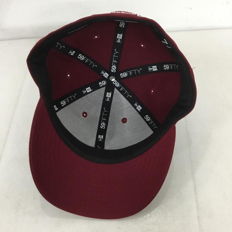 ディセンダント DESCENDANT 帽子 キャップ 59FIFTY NEW ERA 59.6cm ロゴ、文字 えんじ / ワインレッド /  メンズ USED 古着 中古 10131700