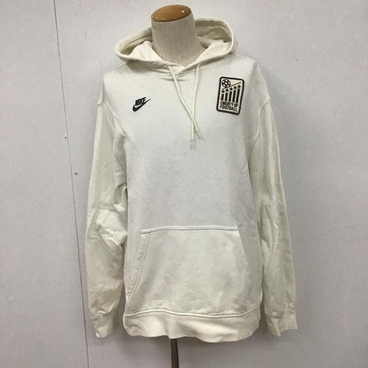 ナイキ NIKE パーカー 長袖 長袖パーカー フード付きパーカー プリントスウェット トレーナー ロゴ、文字 白 / ホワイト /  メンズ USED 古着 中古 10108022