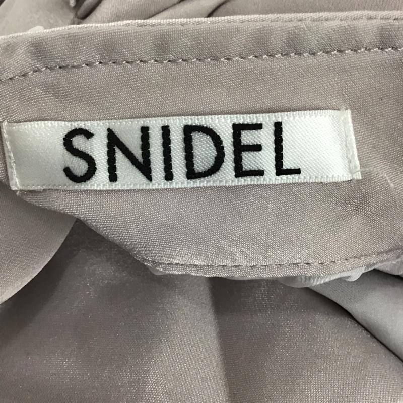 スナイデル SNIDEL ワンピース ロングスカート SWFO215040 パフスリーブスイッチングワンピース 1 無地 灰 / グレー /  レディース USED 古着 中古 10123062