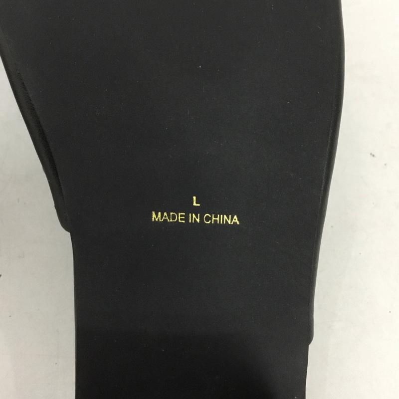 ジーナシス JEANASIS サンダル サンダル スクエアアシメミュールサンダル L 無地 黒 / ブラック /  レディース USED 古着 中古 10144832