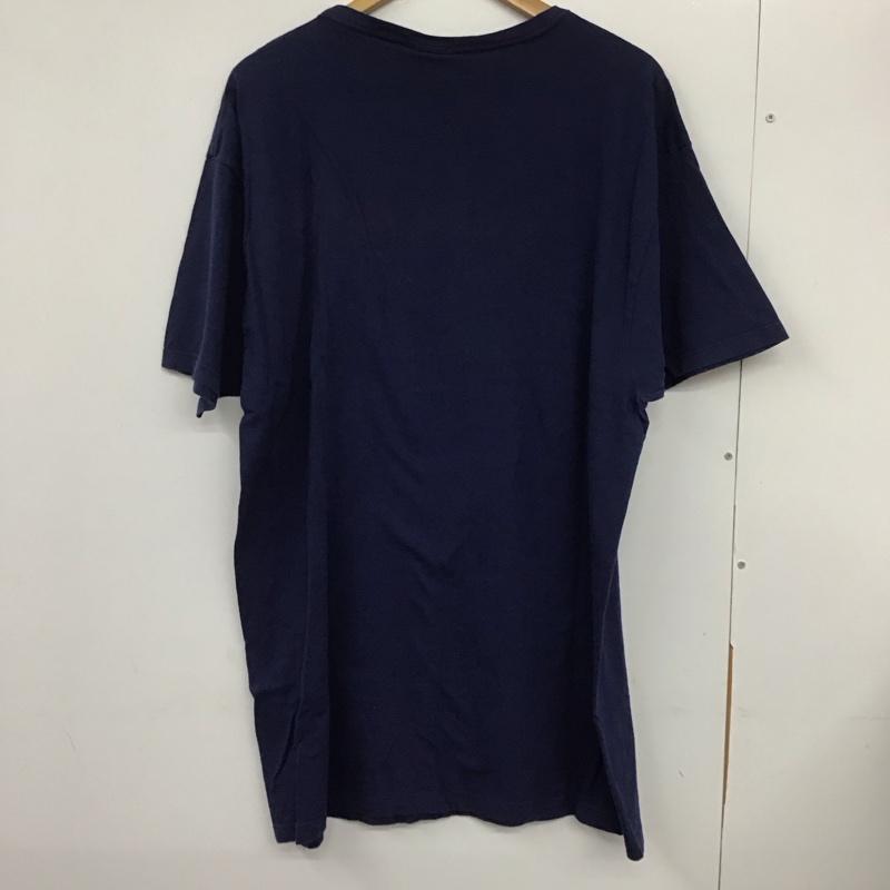 ポロジーンズ Polo Jeans Co. Tシャツ 半袖 半袖カットソー プリントTシャツ クルーネックカットソー L ロゴ、文字 青 / ブルー /  メンズ USED 古着 中古 10132308