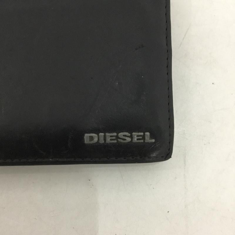 ディーゼル DIESEL 財布 二つ折り ロゴ、文字 黒 / ブラック /  メンズ USED 古着 中古 10136701