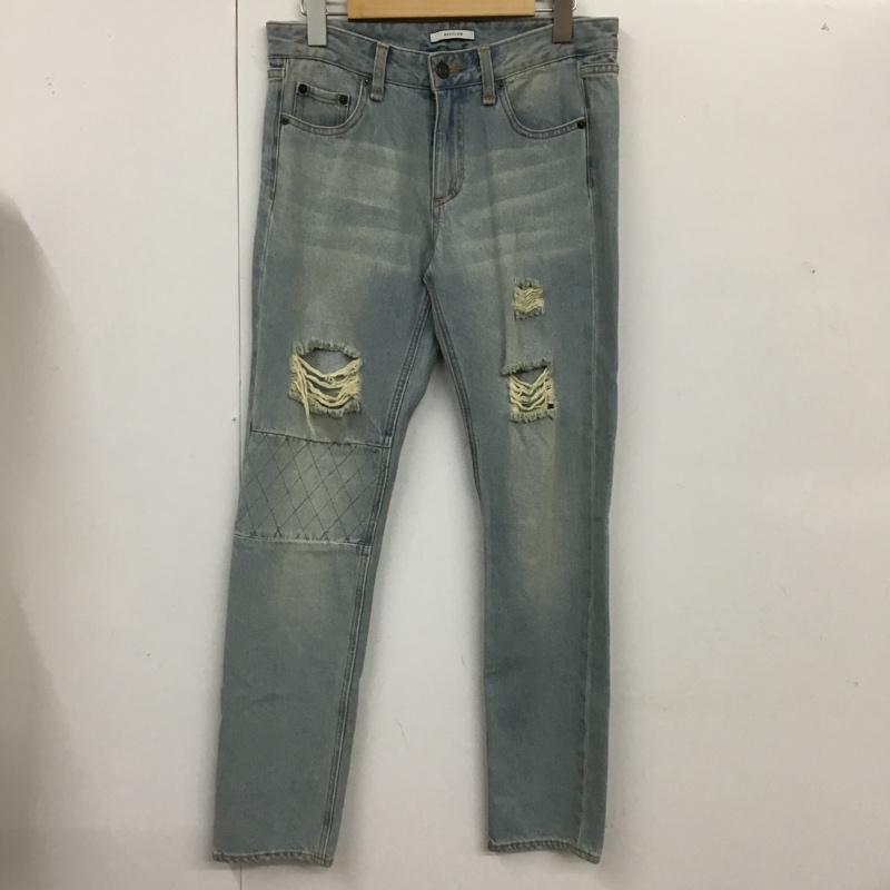 ベイフロー BAYFLOW パンツ デニム、ジーンズ デニムパンツ スリムパンツ ダメージジーンズ 3 ダメージ加工 インディゴ / インディゴ /  メンズ USED 古着 中古 10117680