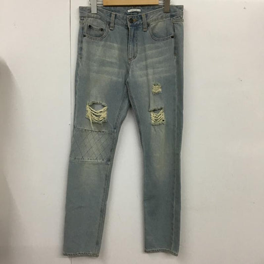 ベイフロー BAYFLOW パンツ デニム、ジーンズ デニムパンツ スリムパンツ ダメージジーンズ 3 ダメージ加工 インディゴ / インディゴ /  メンズ USED 古着 中古 10117680