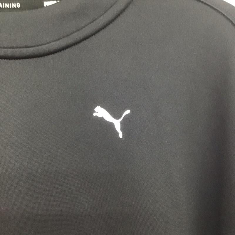 プーマ PUMA トレーナー 長袖 長袖スウェット クルーネックカットソー トレーナー ジャージ L ロゴ、文字 黒 / ブラック /  レディース USED 古着 中古 10147636