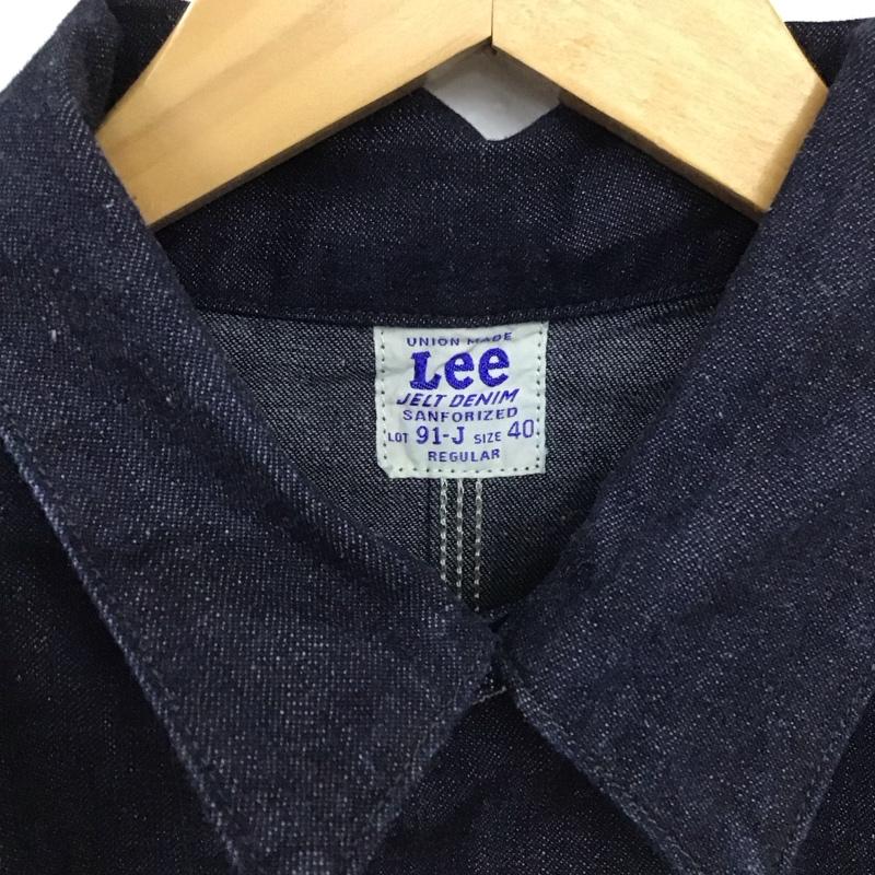 リー Lee ジャケット、上着 ジャケット、ブレザー デニムジャケット Gジャン アウター カジュアルジャケット L ロゴ、文字 インディゴ / インディゴ /  メンズ USED 古着 中古 10134011