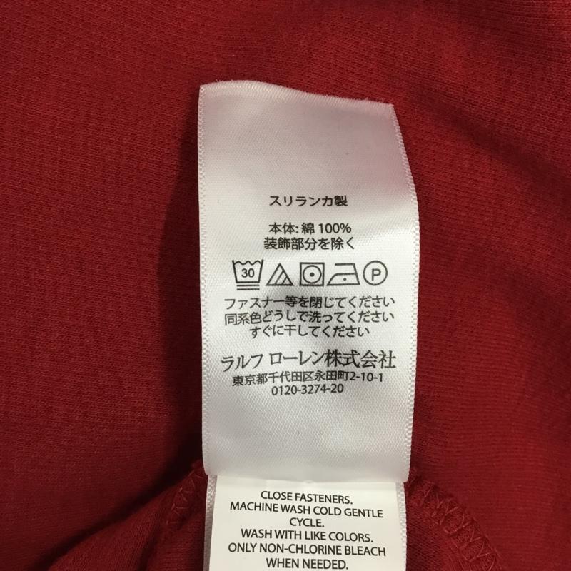 ポロラルフローレン POLO RALPH LAUREN カットソー 長袖 長袖カットソー M ロゴ、文字 赤 / レッド /  メンズ USED 古着 中古 10121676