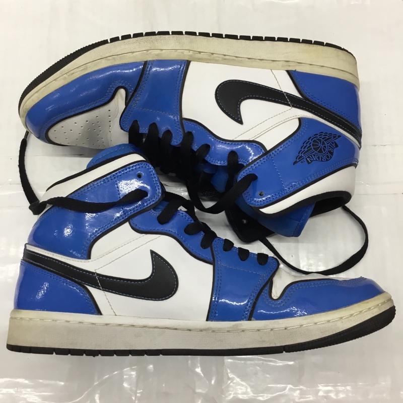 ナイキ NIKE スニーカー スニーカー DD6834-402 AIR JORDAN 1 MID SE 27.5cm 箱有 27.5cm ロゴ、文字 白 / ホワイト / X 黒 / ブラック / X 青 / ブルー /  メンズ USED 古着 中古 10122255