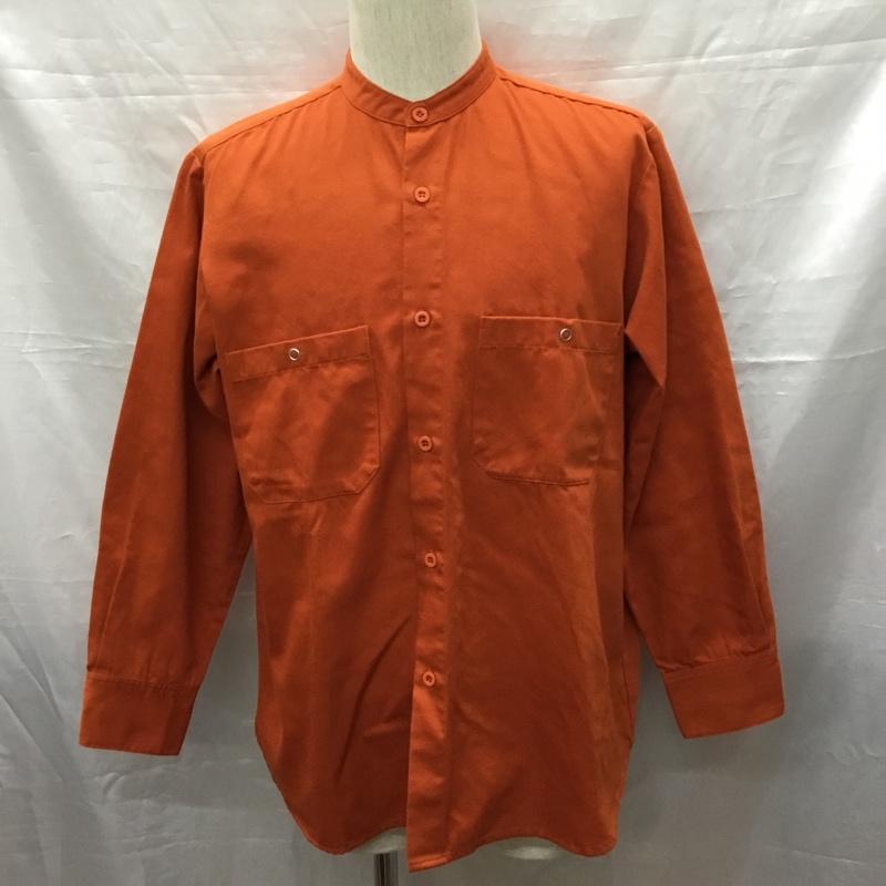 ジャーナルスタンダード JOURNAL STANDARD シャツ、ブラウス 長袖 長袖シャツ ノーカラーシャツ ポケットシャツ 長袖カットソー S 無地 橙 / オレンジ /  メンズ USED 古着 中古 10118626