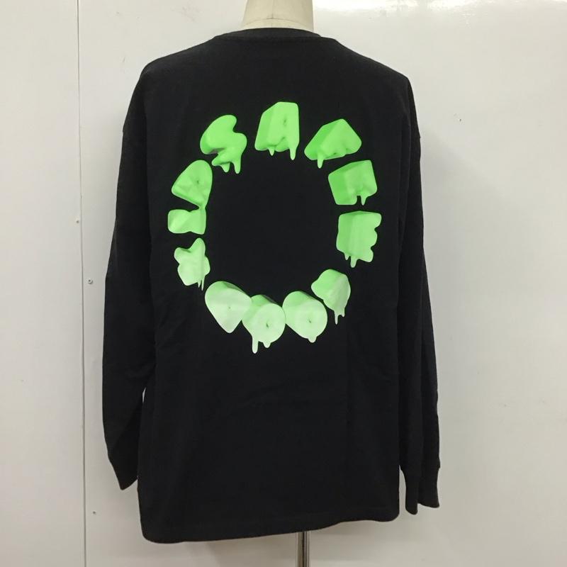 アフューグッドキッズ A FEW GOOD KIDS カットソー 長袖 長袖カットソー クルーネックカットソー ロングスリーブカットソー プリントTシャツ L ロゴ、文字 黒 / ブラック /  メンズ USED 古着 中古 10124778