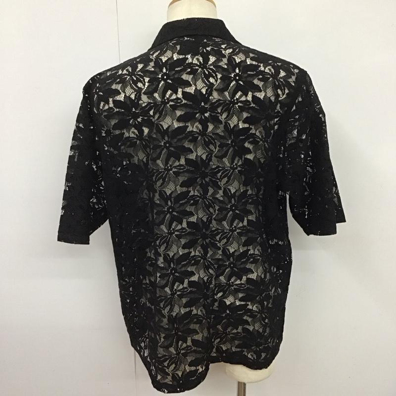 ニードルス Needles シャツ、ブラウス 半袖 半袖シャツ 総柄シャツ シースルーシャツ L 総柄 黒 / ブラック /  メンズ USED 古着 中古 10125511