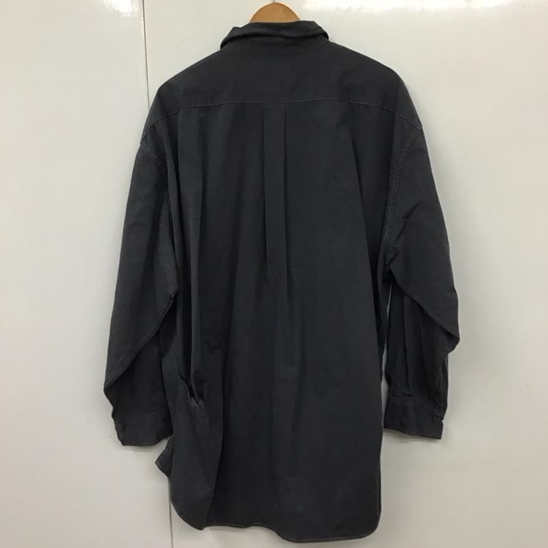 ニコアンド niko and... シャツ、ブラウス 長袖 L 無地 チャコールグレー / チャコールグレー /  メンズ USED 古着 中古 10130157
