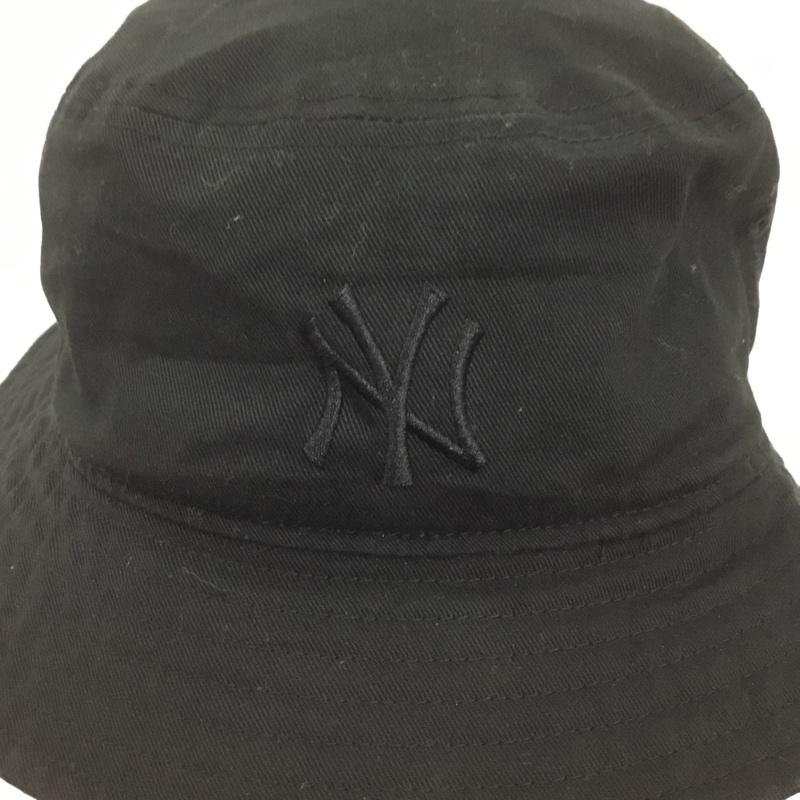 ニューエラ NEW ERA 帽子 ハット バケットハット バケハ ロゴ、文字 黒 / ブラック /  メンズ USED 古着 中古 10124135