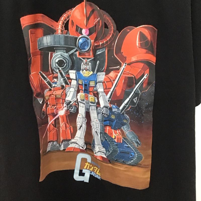 ユニクロ UNIQLO Tシャツ 半袖 341-480143 ガンダムTシャツ プリントTシャツ XL プリント 黒 / ブラック /  メンズ USED 古着 中古 10146061