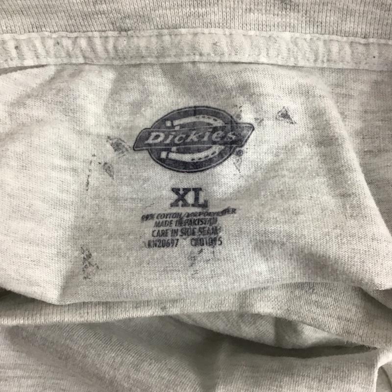 ディッキーズ Dickies Tシャツ 半袖 半袖カットソー プリントTシャツ クルーネックカットソー XL ロゴ、文字 灰 / グレー /  メンズ USED 古着 中古 10127633