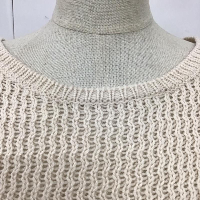 マウジー MOUSSY ワンピース ロングスカート 010EAH70-6720 CABLE SLEEVE KNIT DRESS ケーブル編み ニットワンピース FREE 無地 アイボリー / アイボリー /  レディース USED 古着 中古 10112167