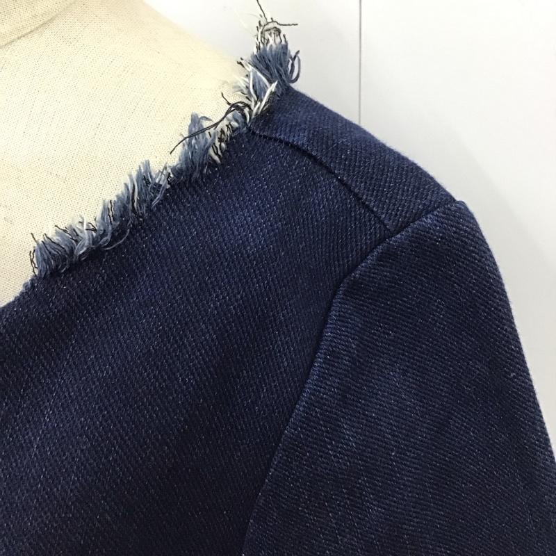 ザラベーシック ZARA BASIC ワンピース ひざ丈スカート 半袖ロングワンピース デニムワンピース クルーネック M 無地 インディゴ / インディゴ /  レディース USED 古着 中古 10116418