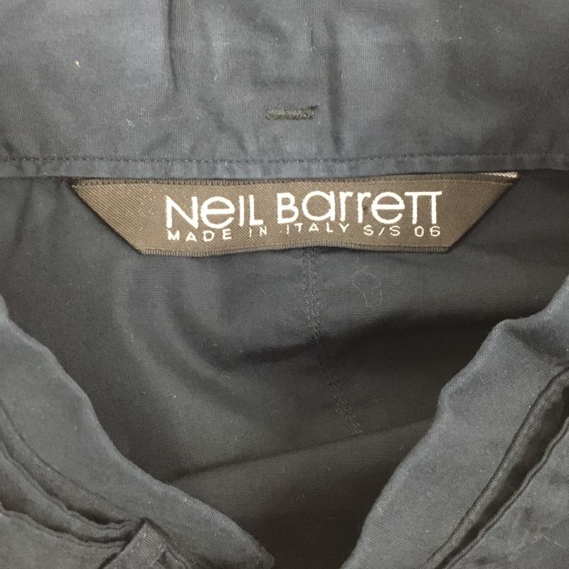 ニールバレット NEIL BARRETT シャツ、ブラウス 長袖 長袖シャツ スタンドカラーシャツ カジュアルシャツ XS 無地 紺 / ネイビー /  メンズ USED 古着 中古 10105806