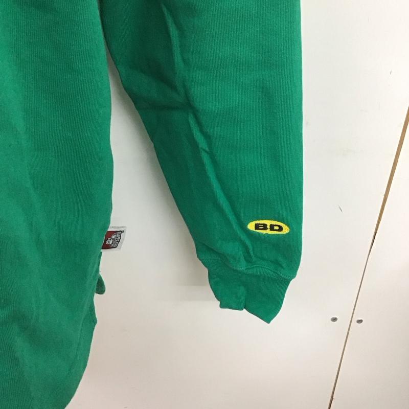 ベンデイビス BEN DAVIS カットソー 長袖 長袖カットソー クルーネックカットソー プリントカットソー L ロゴ、文字 緑 / グリーン /  メンズ USED 古着 中古 10126361